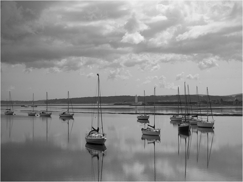 boats at Hurst Spit mono.jpg